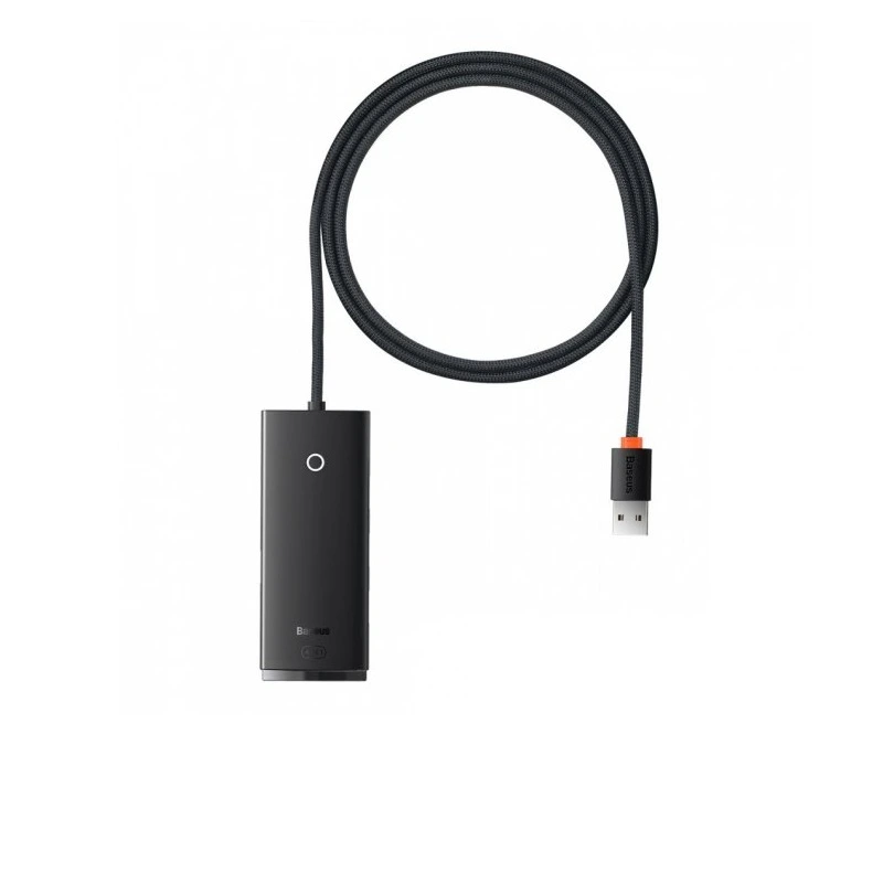 USB-хаб Baseus Lite Series 4-Port USB-A HUB Adapter (USB-A to USB 3.0*4 ) 1m Black