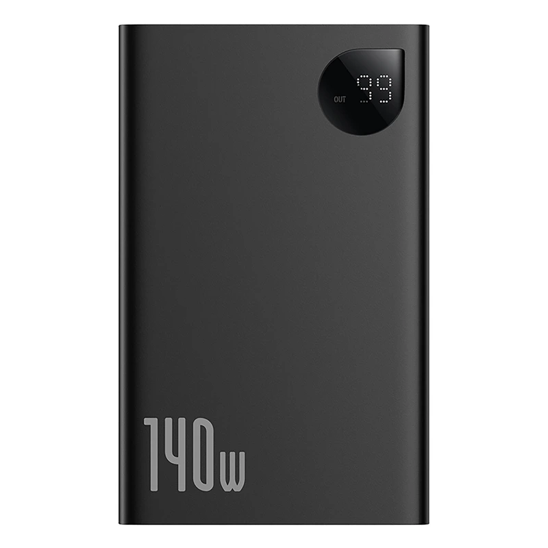 Зовнішній акумулятор Baseus Adaman  Digital Display Fast Charge Power Bank 24000mAh 140W Cluster Black — Baseus
