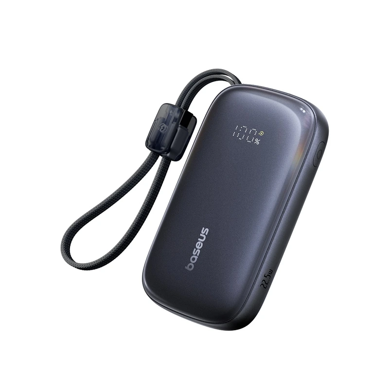 Зовнішній акумулятор Baseus EnerFill FC21 Qpow 3 Ultra Digital Display Power Bank with Detachable Cable 20000mAh 22.5W Cosmic Black