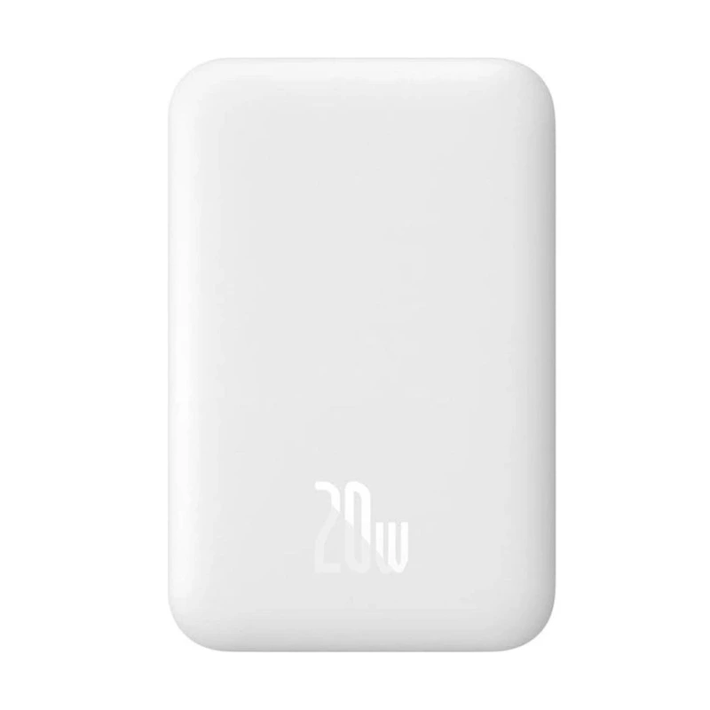 Зовнішній акумулятор Baseus Magnetic Mini Air Wireless Fast Charge Power Bank 6000mAh 20W Stellar White（With Simple Series Charging Cable Type-C to
