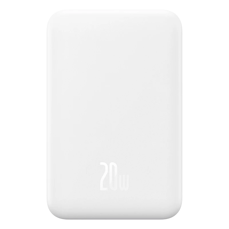 Зовнішній акумулятор Baseus Magnetic Mini Wireless Fast Charge Power Bank 5000mAh 20W Stellar White（With Simple Series Charging Cable Type-C to Typ — Baseus