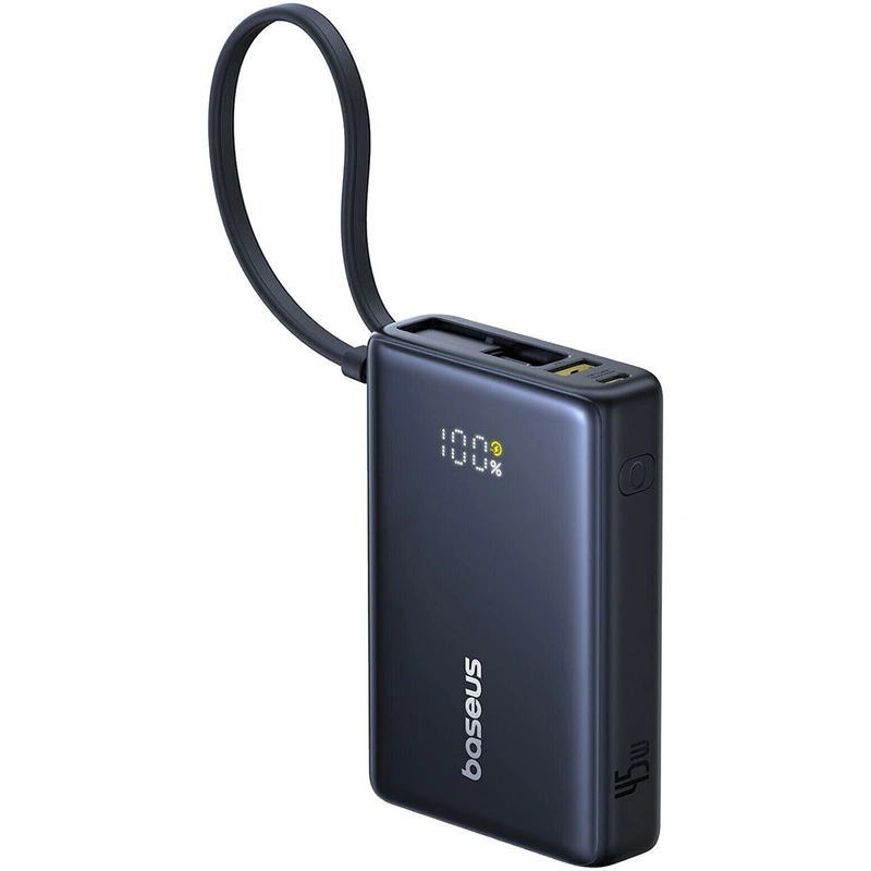 Зовнішній акумулятор Baseus PicoGo Digital Display Power Bank 10000mAh 45W Cosmic Black — Baseus