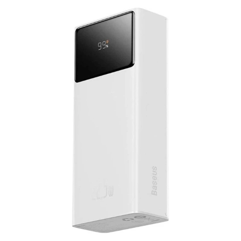 Зовнішній акумулятор Baseus Star-Lord Digital Display Fast Charge Power Bank 30000mAh 22.5W White（With Simple Series Charging Cable USB to Type-C 3A 0 — Baseus