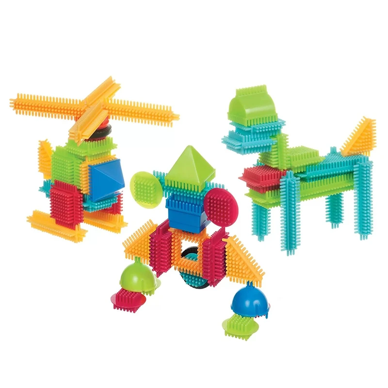 Конструктор серії Bristle Blocks - БУДІВЕЛЬНИК (56 деталей, у коробці) — Battat Lite