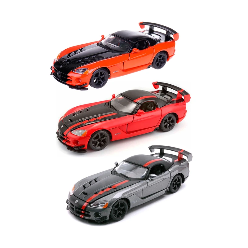 Автомодель - DODGE VIPER SRT10 ACR  (ассорті помаранч-чорн металік, червоно-чорн металік, 1:24) — Bburago