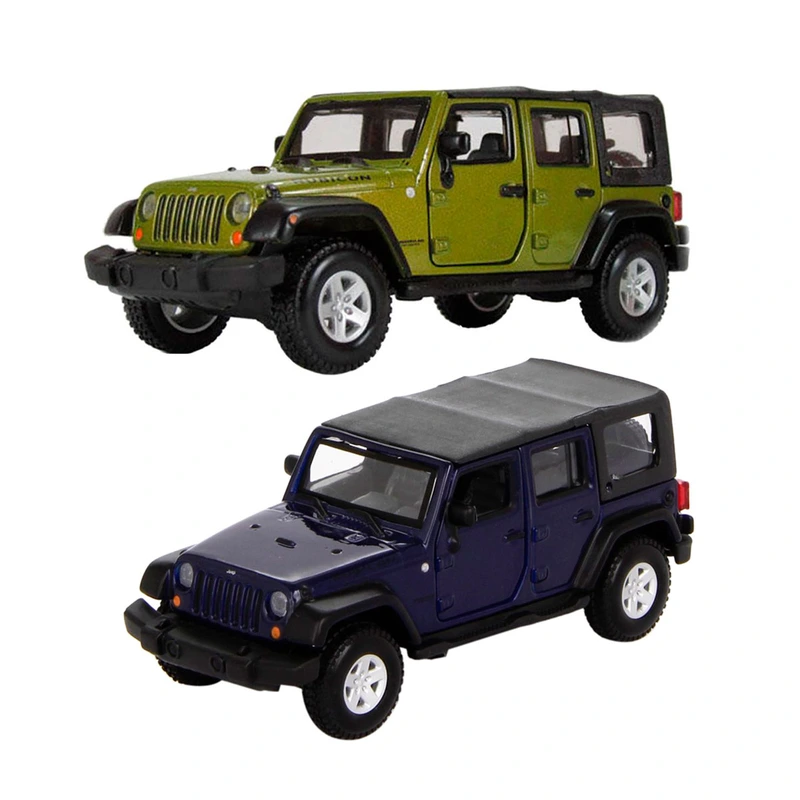 Автомодель - JEEP WRANGLER UNLIMITED RUBICON (асорті зелений металік, темно-синій 1:32) — Bburago