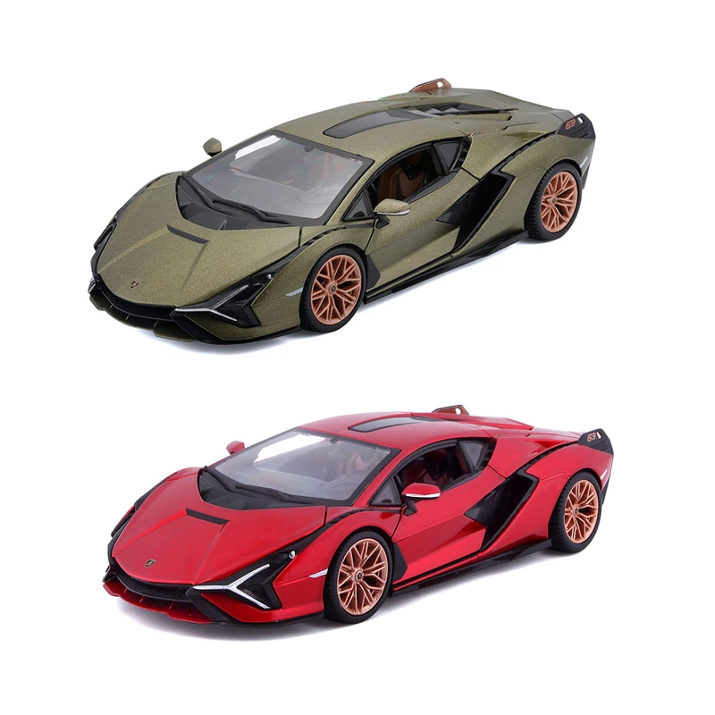 Автомодель - LAMBORGHINI SIÁN FKP 37  (асорті зелений металік, червоний металік, 1:24) — Bburago