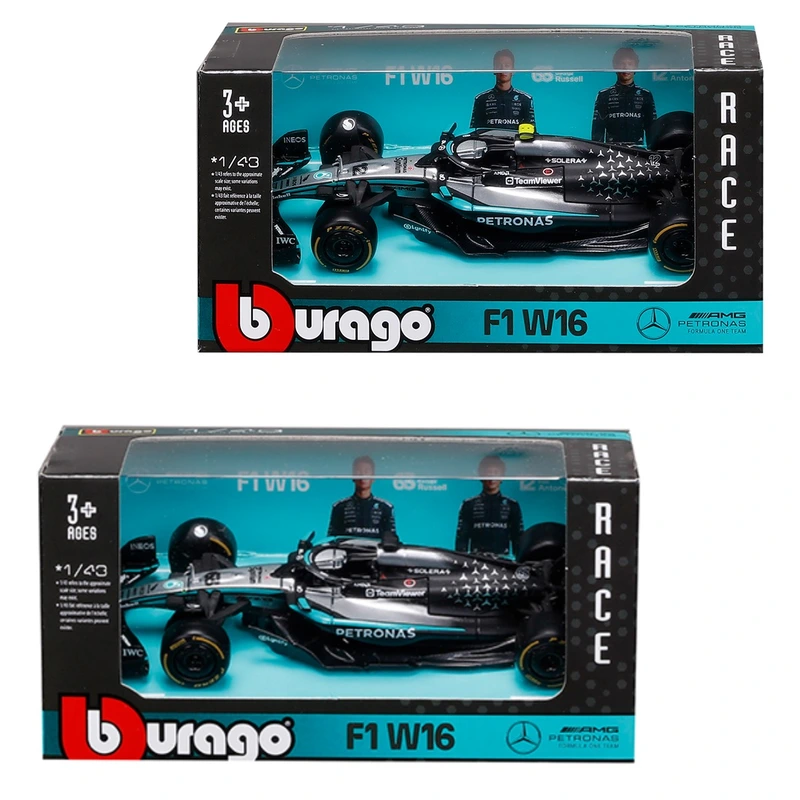 Автомодель – MERCEDES-AMG F1 W16 PETRONAS (2025) (1:43) — Bburago