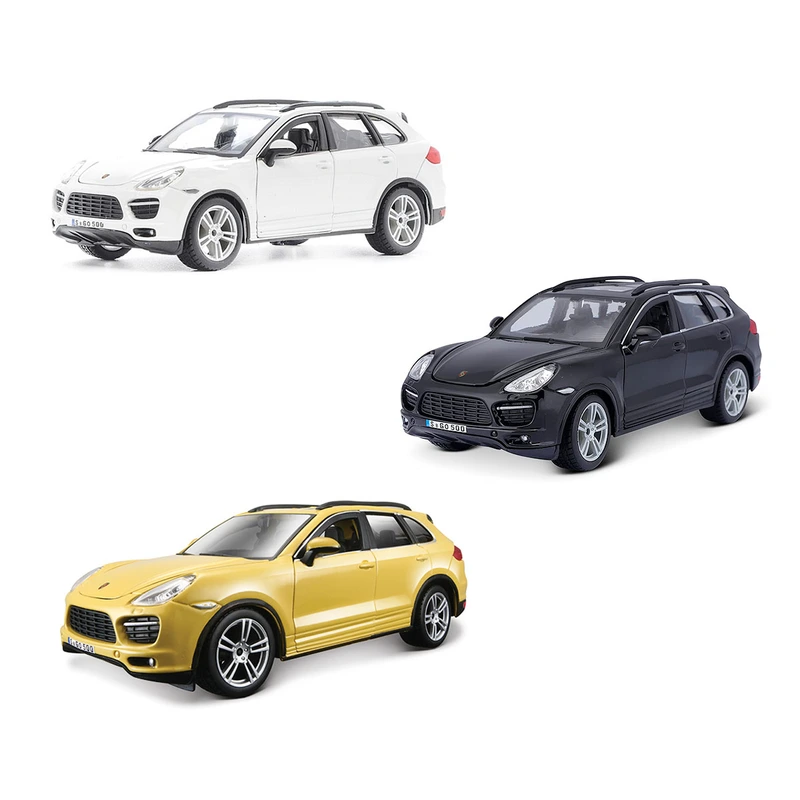 Автомодель - PORSCHE CAYENNE TURBO (асорті білий, жовтий, 1:24) — Bburago
