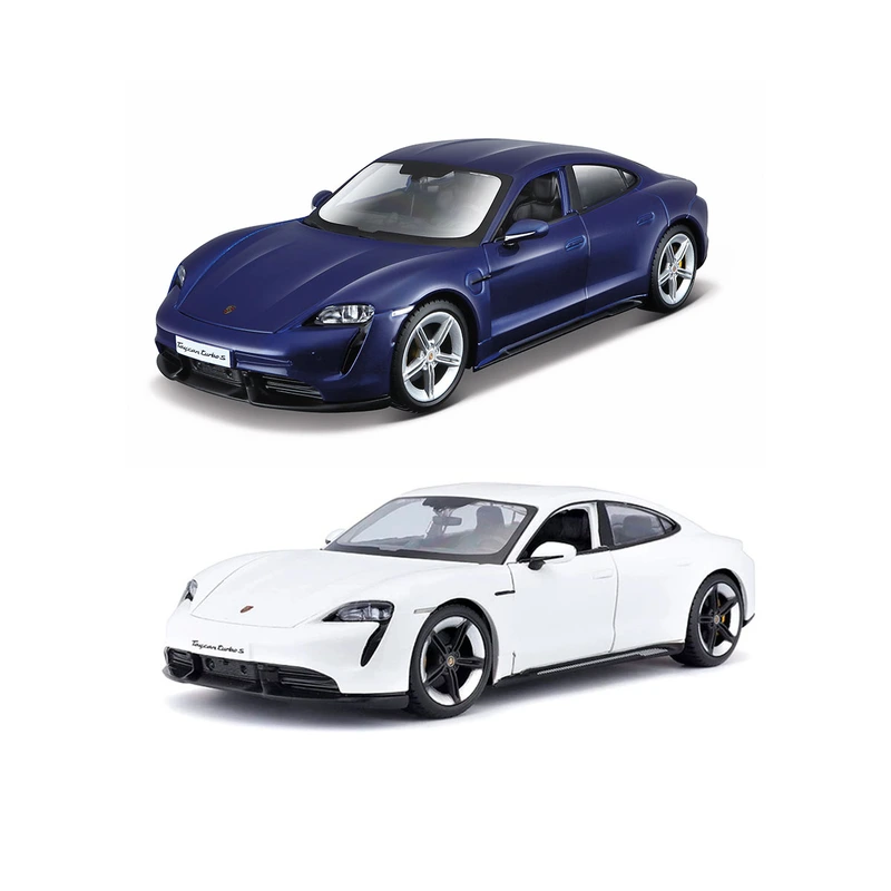 Автомодель - PORSCHE TAYCAN TURBO S (асорті синій, білий, 1:24) — Bburago
