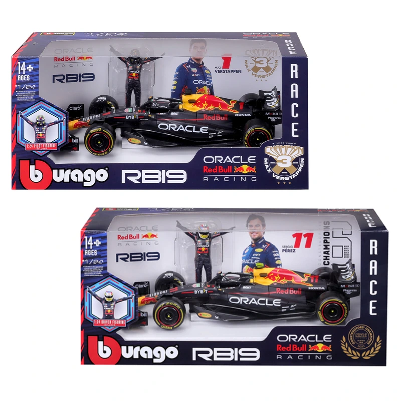 Автомодель з фігуркою - RED BULL RACING RB19 (1:24) — Bburago