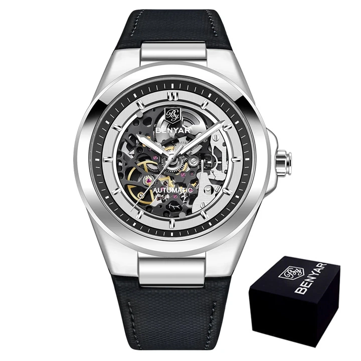 Чоловічий годинник Benyar BY-5207 Black-Silver-White