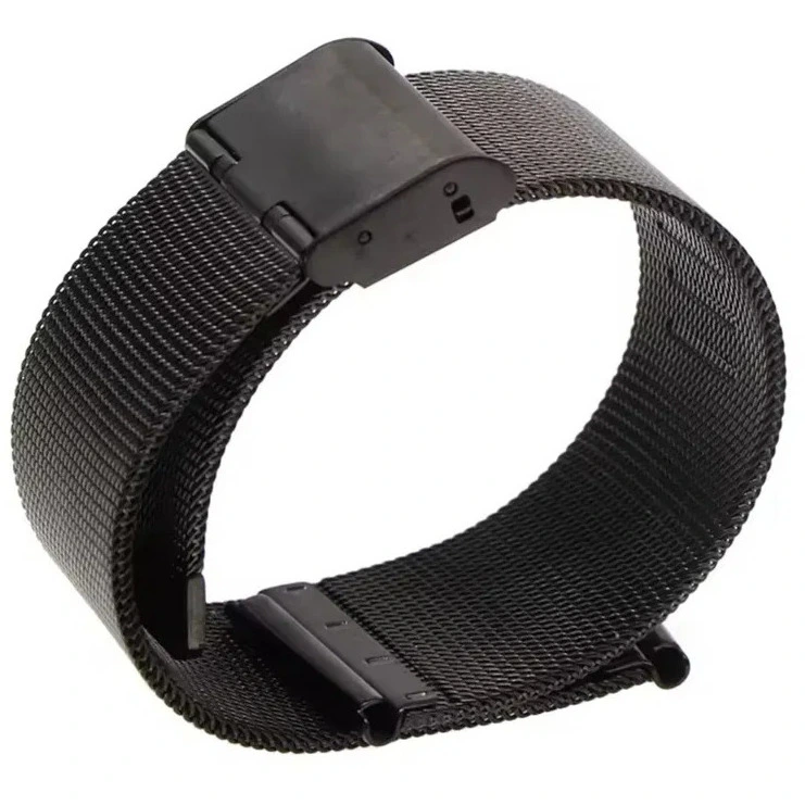 Ремінець міланське плетіння чорний 20 мм