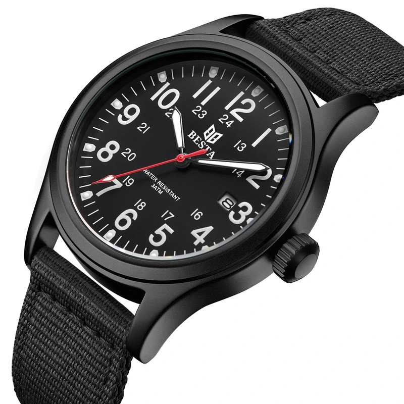 Чоловічий тактичний годинник Besta Command Black