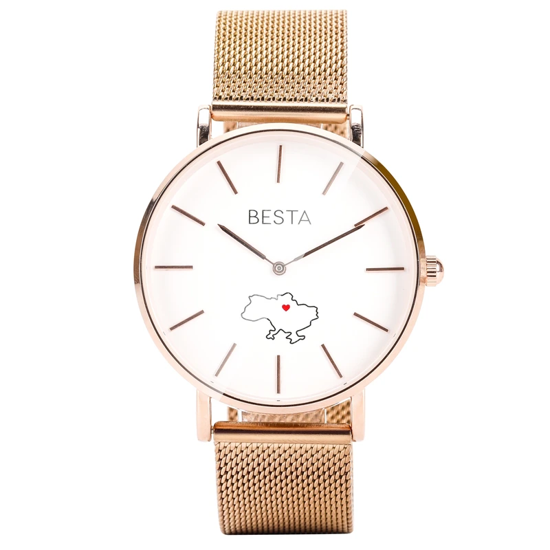 Унісекс годинники Besta Love UA Rosegold