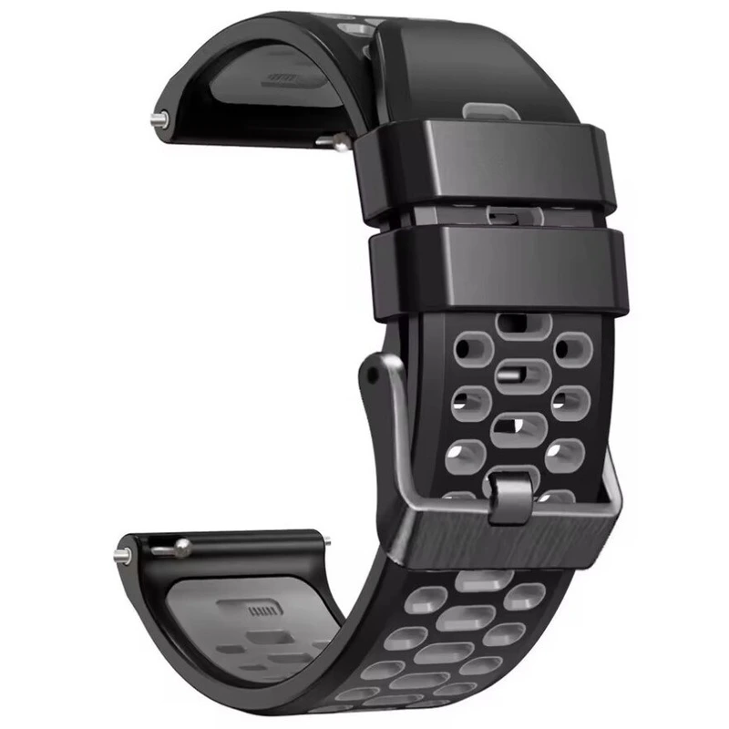 Ремінець каучуковий Brutal Black Grey 22 мм — Besta