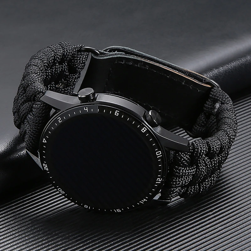 Ремінець Paracord Black 22 мм — Besta