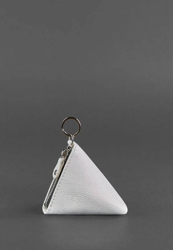 Жіноча шкіряна монетниця 2.0 Піраміда біла