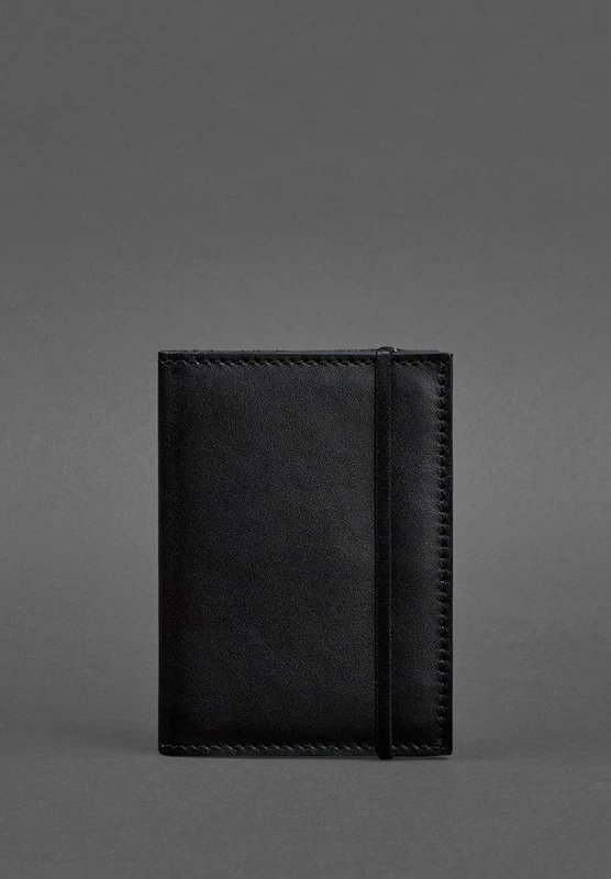 Шкіряна обкладинка для паспорта 2.0 чорна — BlankNote