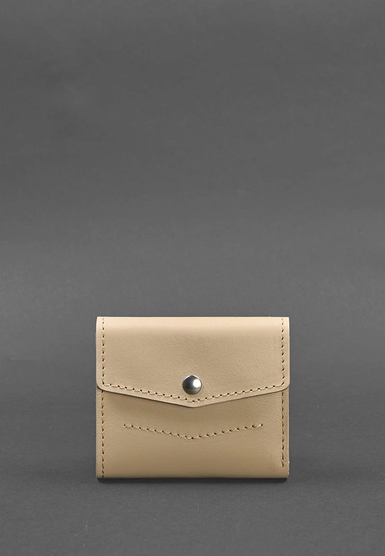 Жіночий шкіряний гаманець 2.1 світло-бежевий