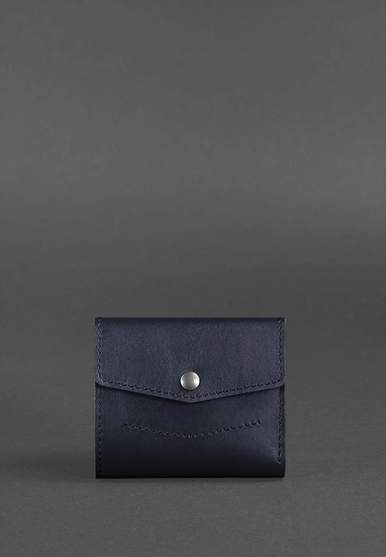 Шкіряний гаманець 2.1 темно-синій Краст