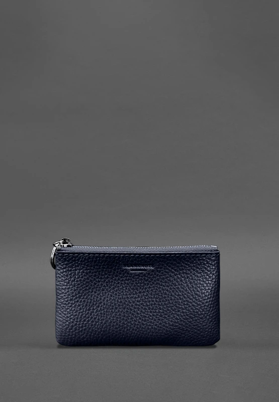 Шкіряна монетниця / міні-косметичка 3.0 синя флотар