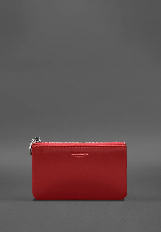 Шкіряна монетниця / міні-косметичка 3.0 червона краст