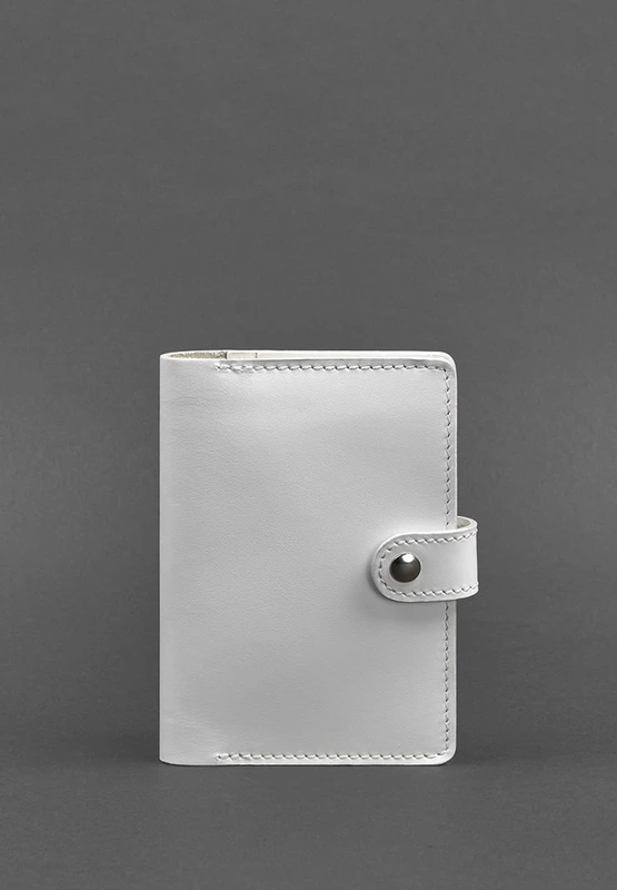Шкіряна обкладинка для паспорта 3.0 біла