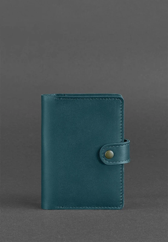 Шкіряна обкладинка для паспорта 3.0 зелена — BlankNote