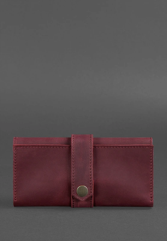 Шкіряне жіноче портмоне 3.0 бордове Crazy Horse