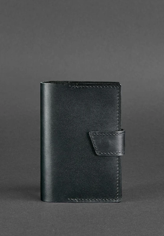 Шкіряна обкладинка для паспорта 4.0 чорна — BlankNote