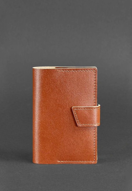 Шкіряна обкладинка для паспорта 4.0 світло-коричнева — BlankNote