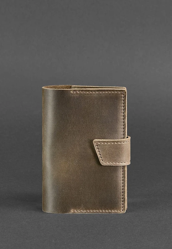 Шкіряна обкладинка для паспорта 4.0 темно-коричнева — BlankNote