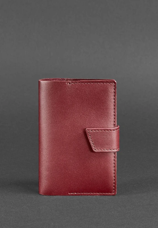 Шкіряна обкладинка для паспорта 4.0 бордова — BlankNote
