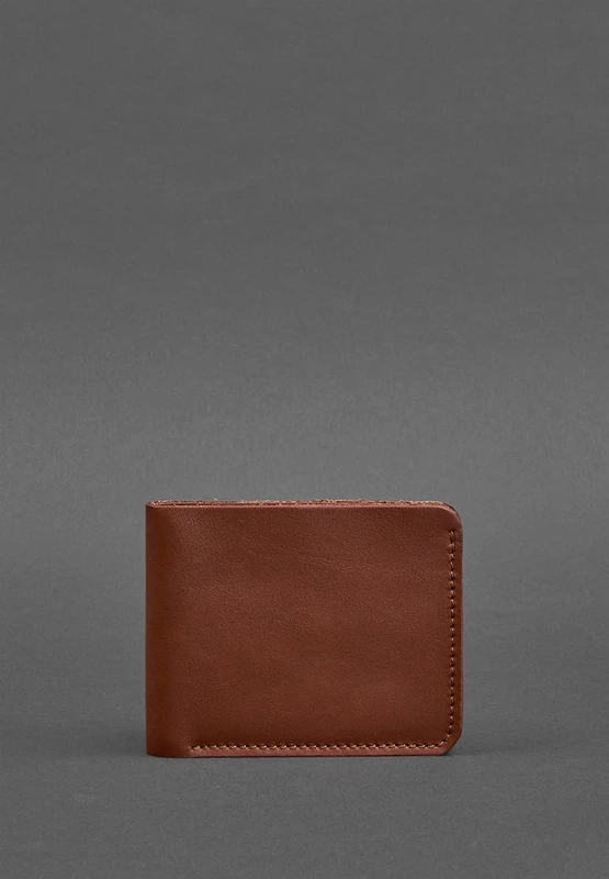 Чоловіче шкіряне портмоне 4.1 (4 кишені) світло-коричневе