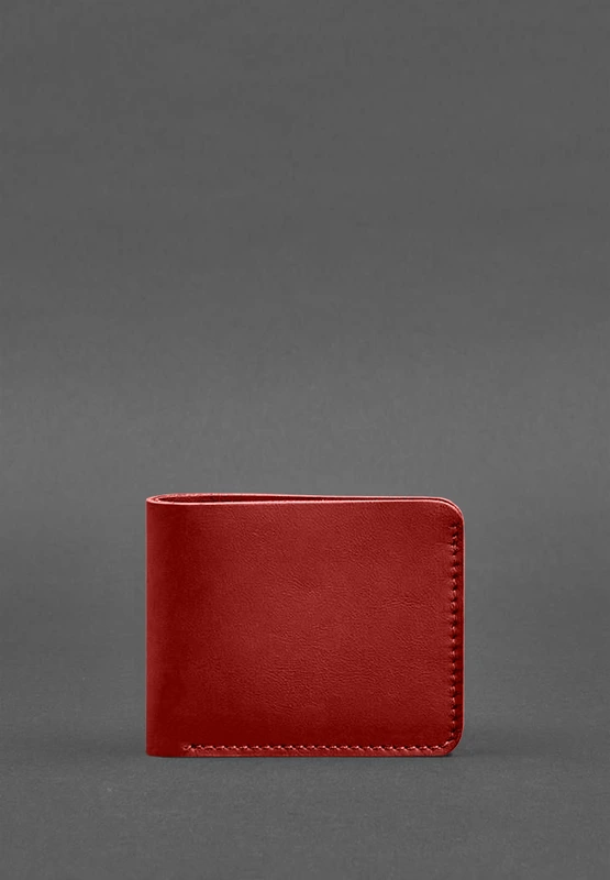 Шкіряне портмоне 4.1 (4 кишені) червоне