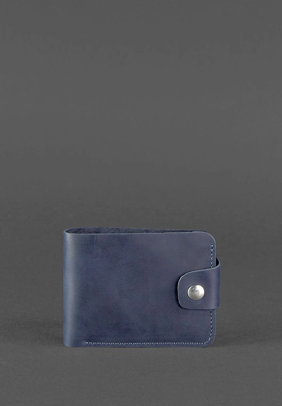 Шкіряне портмоне 4.3 синє