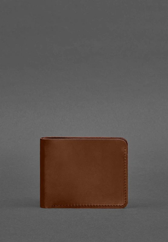 Шкіряне портмоне 4.4 (з затиском) світло-коричневий Crazy Horse