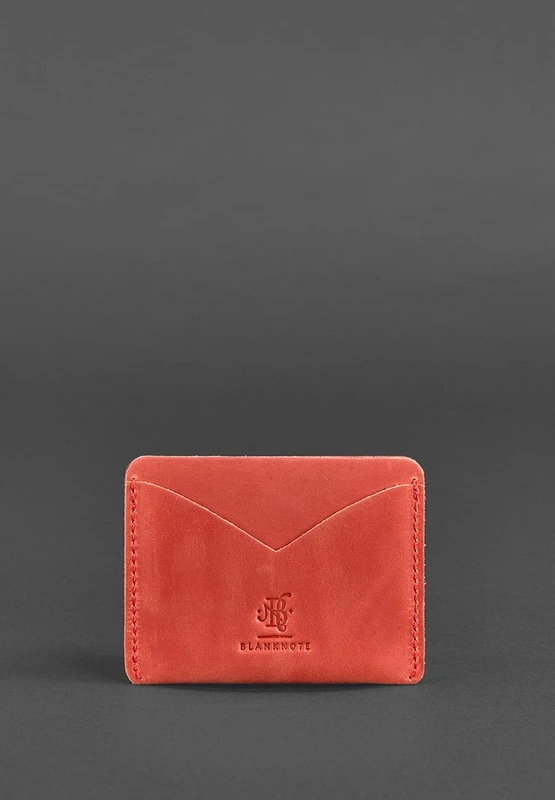Жіноча шкіряна візитниця 5.0 коралова