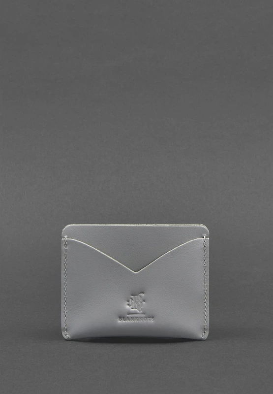 Жіноча шкіряна візитниця 5.0 сіра