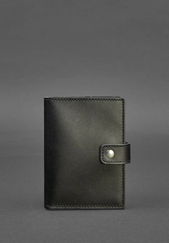 Шкіряна обкладинка для паспорта 5.0 (з віконцем) чорна