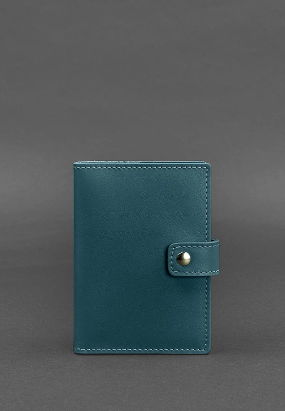 Шкіряна обкладинка для паспорта 5.0 (з віконцем) зелена