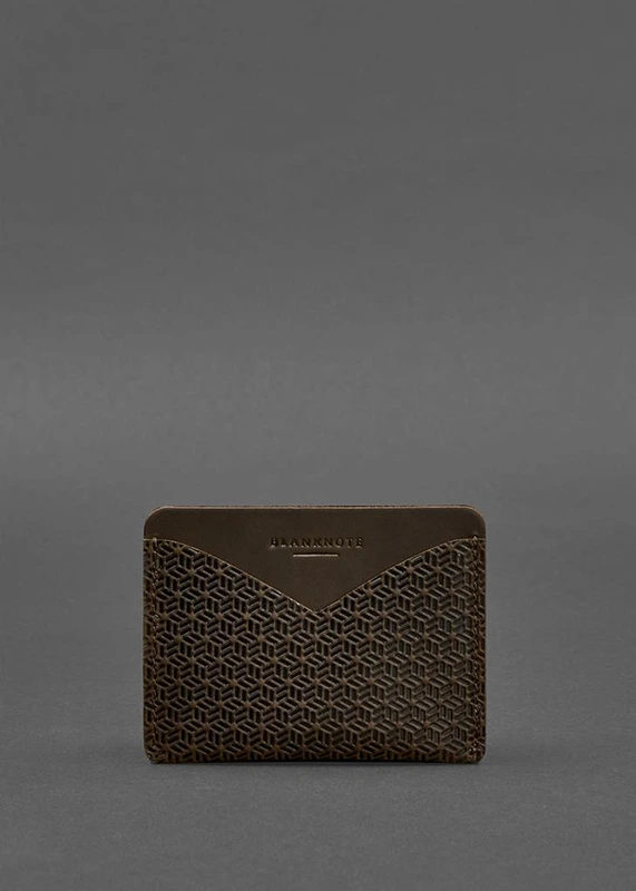 Шкіряна візитниця 5.0 темно-коричнева Crazy Horse Карбон