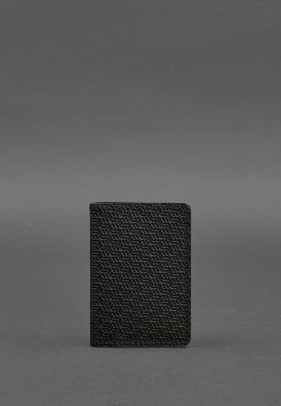 Чоловічий шкіряний кард-кейс (візитниця) 6.0 Карбон чорний