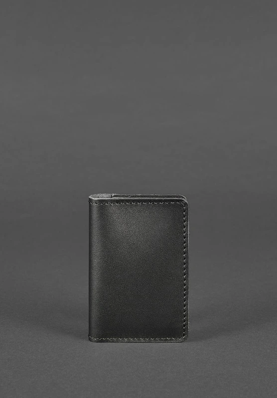 Шкіряний кард-кейс (візитниця) 6.0 чорний