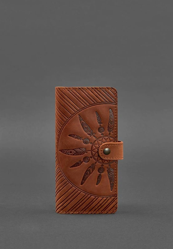 Шкіряне жіноче портмоне 7.0 Інді світло-коричневе