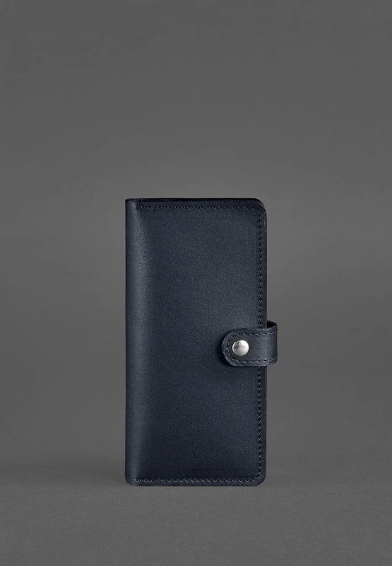 Шкіряне портмоне 7.0 темно-синє