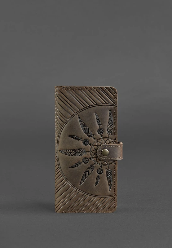 Шкіряне жіноче портмоне 7.0 Інді темно-коричневе