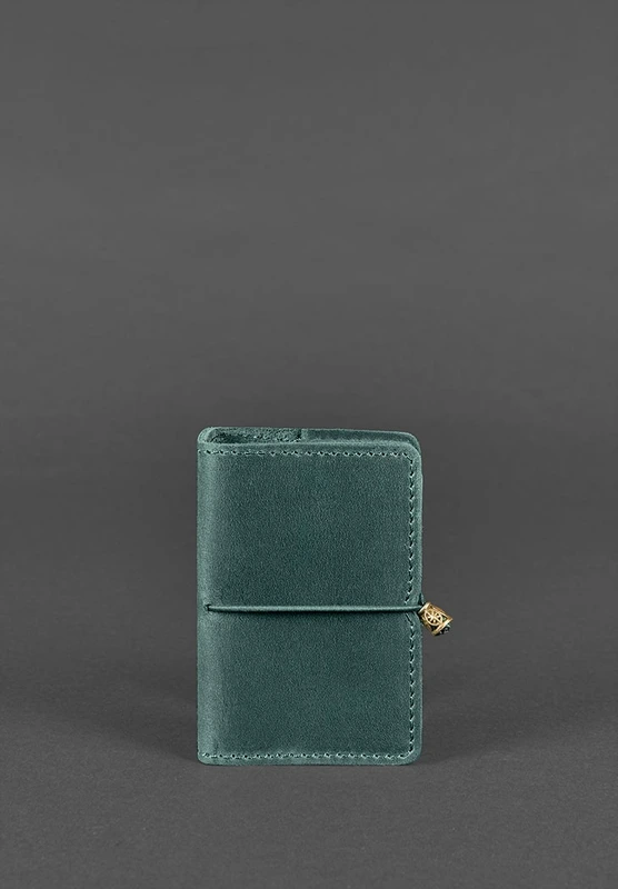Шкіряний кард-кейс 7.0 зелений Crazy Horse