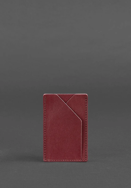 Жіночий шкіряний кард-кейс 8.0 бордовий